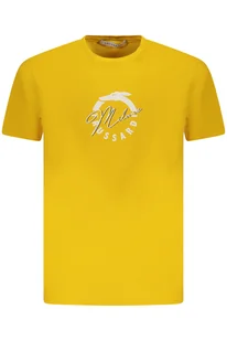 TRUSSARDI KOSZULKA Z KRÓTKIM RĘKAWEM MĘSKA ŻÓŁTA - Koszulki męskie - miniaturka - grafika 1