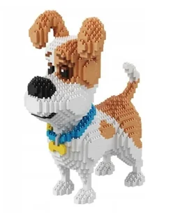 KLOCKI KREATYWNE PIESEK DIY 3D KRESKÓWKA PIES KLOCKI KONSTRUKCYJNE REKSIO - Klocki - miniaturka - grafika 1