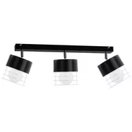 Lampy sufitowe - KET Regulowana LAMPA sufitowa  druciana OPRAWA loftowa biała czarna - miniaturka - grafika 1