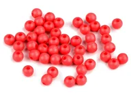 Półfabrykaty do biżuterii - KORALIKI PLASTIK COLOR JASNY CZERWONY 6MM 30SZT - miniaturka - grafika 1