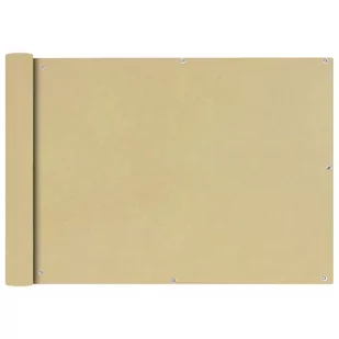 vidaXL Parawan balkonowy z tkaniny oxford 75x600 cm beż vidaXL - Parawany - miniaturka - grafika 1