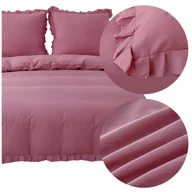 Pościel - Pościel BAWEŁNIANA 220x200 3 części poszewki 70x80 falbany klasyczna LYNDA - miniaturka - grafika 1