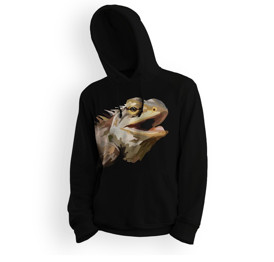 Bluza dziecięca z kapturem agama brodata 104 5made