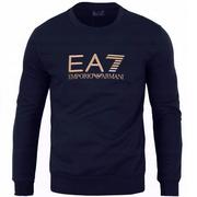 Bluzy męskie - Ea7 Emporio Armani Bluza Z Haftowanym Logo Złotym Granatowa /m - miniaturka - grafika 1