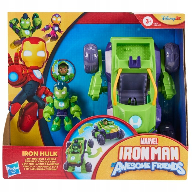 Marvel Iron Man Super Ekipa Pojazd figurka Mech 2w1 Iron Hulk Hasbro G1475