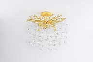 Lampy sufitowe - Złota lampa sufitowa z kryształkami MX4115-6B-EGN-II z serii CINDY - miniaturka - grafika 1