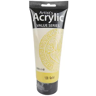 Farba akrylowa 200 ml, złota - Farby i media malarskie - miniaturka - grafika 1