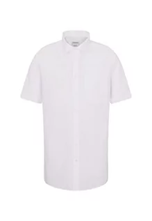 Koszule męskie - Seidensticker Męska koszula biznesowa, krój regularny, nie wymaga prasowania, kołnierz Kent, krótki rękaw, 100% bawełna, biały (biały 1), 51 - grafika 1