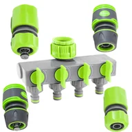 Inne akcesoria do nawadniania - Rozdzielacz poczwórny z ZŁĄCZKAMI ZESTAW Ogrodowy - miniaturka - grafika 1