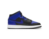 Buty dla dziewczynek - Buty dziecięce Air Jordan 1 Mid Hyper Royal GS - 554725-077-38 - miniaturka - grafika 1