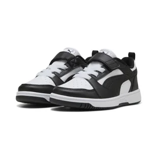 Dziecięce sneakersy PUMA Rebound V6 Lo PUMA White Black - Buty dla dziewczynek - miniaturka - grafika 1
