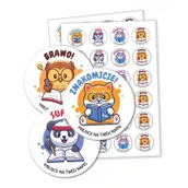 Szkolne artykuły papiernicze - LearnHow Naklejki motywacyjne - Szkolne zwierzątka 48 szt. - LearnHow - miniaturka - grafika 1