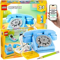 Klocki - LEGO Creator Telefon RETRO z lat 60., 80. lub 2000 • zestaw 3 w 1 dla dzieci i dorosłych Lego Dla Wnuczka Wnuczki 9 10 11 12 13 14 Latka + EBOOK-1 - miniaturka - grafika 1