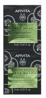 Maseczki do twarzy - Apivita Apivita Express Beauty Ogórek - intensywnie nawilżająca maseczka do twarzy 2x8ml - miniaturka - grafika 1