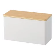 Koszyki łazienkowe - Biały organizer z pokrywką ze sklejki Yamazaki Rin - miniaturka - grafika 1