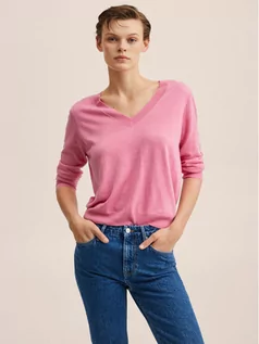 Swetry damskie - Mango Sweter Luccav 27054013 Różowy Regular Fit - grafika 1