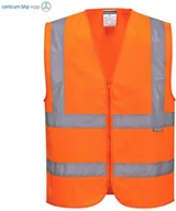 Odzież robocza - PORTWEST C375 KAMIZELKA OSTRZEGAWCZA ZAPINANA NA ZAMEK BŁYSKAWICZNY; POMARAŃCZOWY - miniaturka - grafika 1