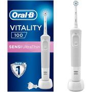 Szczoteczki elektryczne - Braun Oral-B Vitality D100 Sensi Ultrathin Biały - miniaturka - grafika 1