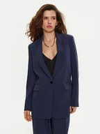 Marynarki i żakiety damskie - Bruuns Bazaar Marynarka Cindy BBW2548 Granatowy Loose Fit - miniaturka - grafika 1