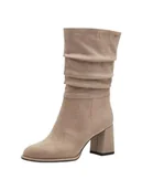 Kozaki damskie - Tamaris Damskie buty 1-25020-43, modne kozaki, szarobrązowe (taupe), 39 EU, szarobrązowy, 39 EU - miniaturka - grafika 1