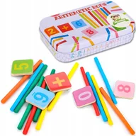 Układanki dla dzieci - PATYCZKI do LICZENIA LICZMANY w metalowej praktycznej PUSZCZE arytmetyczne - miniaturka - grafika 1