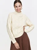 Swetry damskie - Beżowy Sweter damski TSKW24SWE376580X00 Top Secret - miniaturka - grafika 1