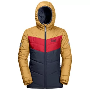 Jack Wolfskin Unisex dziecięca Three Hills Jacket Kids wiatroszczelna dziecięca kurtka zimowa niebieski niebieski (Night Blue) 116 - Kurtki i płaszcze dla dziewczynek - miniaturka - grafika 1