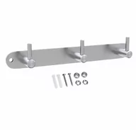 Wieszaki do szafy - Wieszak na płaszcze ze stali nierdzewnej model B - 3 haczyki - wieszaki Wieszak w 5 różnych wzorach - miniaturka - grafika 1