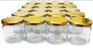 Pojemniki kuchenne - Słoik szklany słoiki 200ml 20szt złota zakrętka Z54 - miniaturka - grafika 1