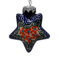 Bombki - Ceramiczna bombka GWIAZDKA Ceramika Bolesławiec - miniaturka - grafika 1