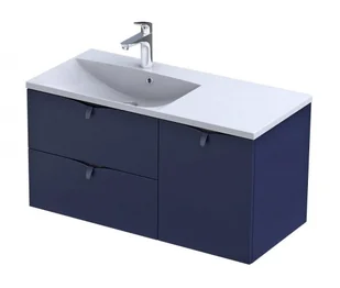 Oristo Szafka wisząca SIENA 100 cm z umywalką AMELIA, LEWA GRANATOWY MAT OR45-SD2S-60-14 + OR45-SN1S-40-14 + UME-AM-100-92-L - Szafki łazienkowe - miniaturka - grafika 1