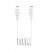 Kable USB - Kabel spiralny Puro 25W USB-C - USB-C 1m - biały - miniaturka - grafika 1