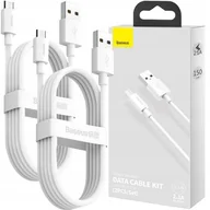 Kable USB - BASEUS SIMPLE WISDOM 2X KABEL MICRO-USB 2.1A 150CM - miniaturka - grafika 1