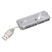 Huby USB - Techly IUSB2-HUB599TY huby i koncentratory USB 2.0 480 Mbit/s Szary IUSB2-HUB599TY - miniaturka - grafika 1