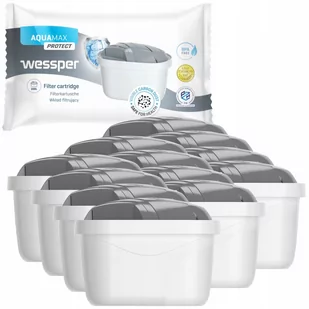 12X Wessper Aquamax Protect Zamienny Filtr/ Wkład Wody Do Dzbanków: Brita, Aquaphor, Wessper, Dafi (Zamiennik) - Wkłady filtrujące - miniaturka - grafika 1