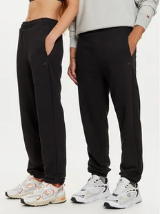 4F Spodnie dresowe Unisex 4FWAW24TTROU0826 Czarny Loose Fit - Spodnie sportowe męskie - miniaturka - grafika 1