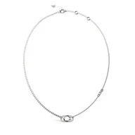 Naszyjniki - Naszyjnik Guess JUBN04 509JW Srebrny - miniaturka - grafika 1