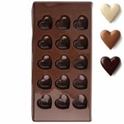 Formy do ciast - Forma silikonowa serca na praliny, czekoladki, foremka do pralin, czekoladek kod: O-151744 - miniaturka - grafika 1