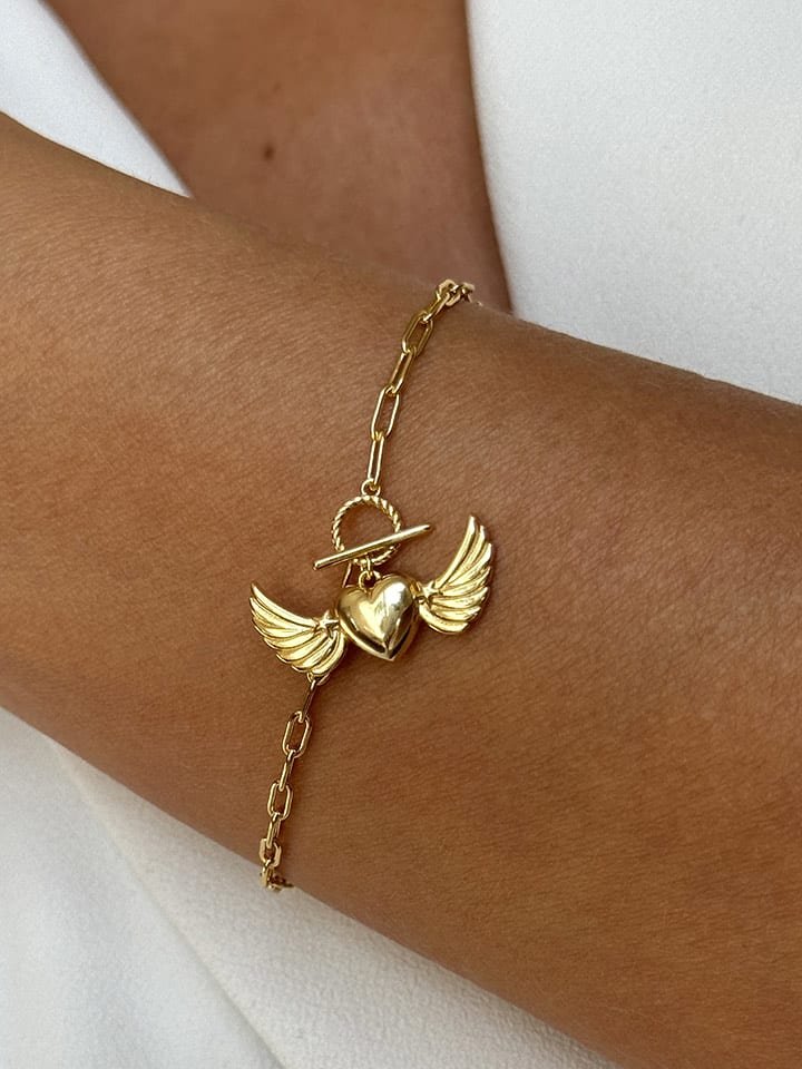 Les Favorites Pozłacana bransoletka z zawieszką