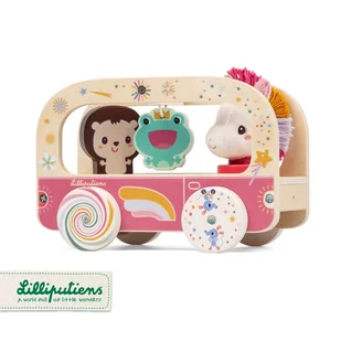 Drewniany wózek do ciągnięcia Jednorożec Lena 12 m - zabawka - Zabawki interaktywne dla dzieci - miniaturka - grafika 1