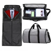 Akcesoria podróżnicze - TORBA PODRÓŻNA POKROWIEC NA GARNITUR SKŁADANA NA BAGAŻ WAKACJE DO SAMOLOTU - miniaturka - grafika 1