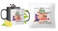 Gadżety dla niej i dla niego - Dla Idy Zestaw Kubek Magiczny + Poduszka z Nadrukiem ze Zdjęciem - miniaturka - grafika 1