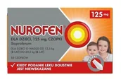 Przeziębienie i grypa - Reckitt Benckiser Nurofen dla dzieci (Ibuprofen 125 mg) 10 czopków 8204511 - miniaturka - grafika 1