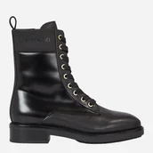 Botki damskie - Trzewiki damskie skórzane Calvin Klein HW0HW01715 38 Czarne (8720108620451). Buty za kostkę damskie - miniaturka - grafika 1