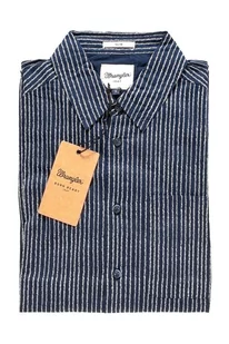 Wrangler, Koszula męska, L/S Round Pkt Shirt Medieval Blue W59096S9I, rozmiar S - Koszule męskie - miniaturka - grafika 1