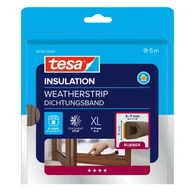 Akcesoria do okien - Tesa Uszczelka D-profile 9mm x 6m brązowa - miniaturka - grafika 1