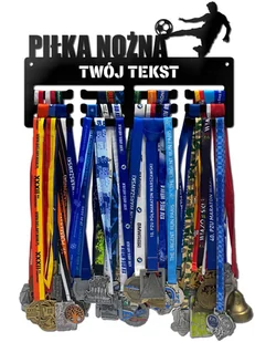 Wieszak na medale PIŁKA NOŻNA twoje imię dowolny tekst 163.1 - Piłka nożna - miniaturka - grafika 1