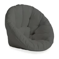 Fotele i krzesła ogrodowe - Ciemnoszary fotel rozkładany odpowiedni na zewnątrz Karup Design OUT™ Nido Dark Grey - miniaturka - grafika 1