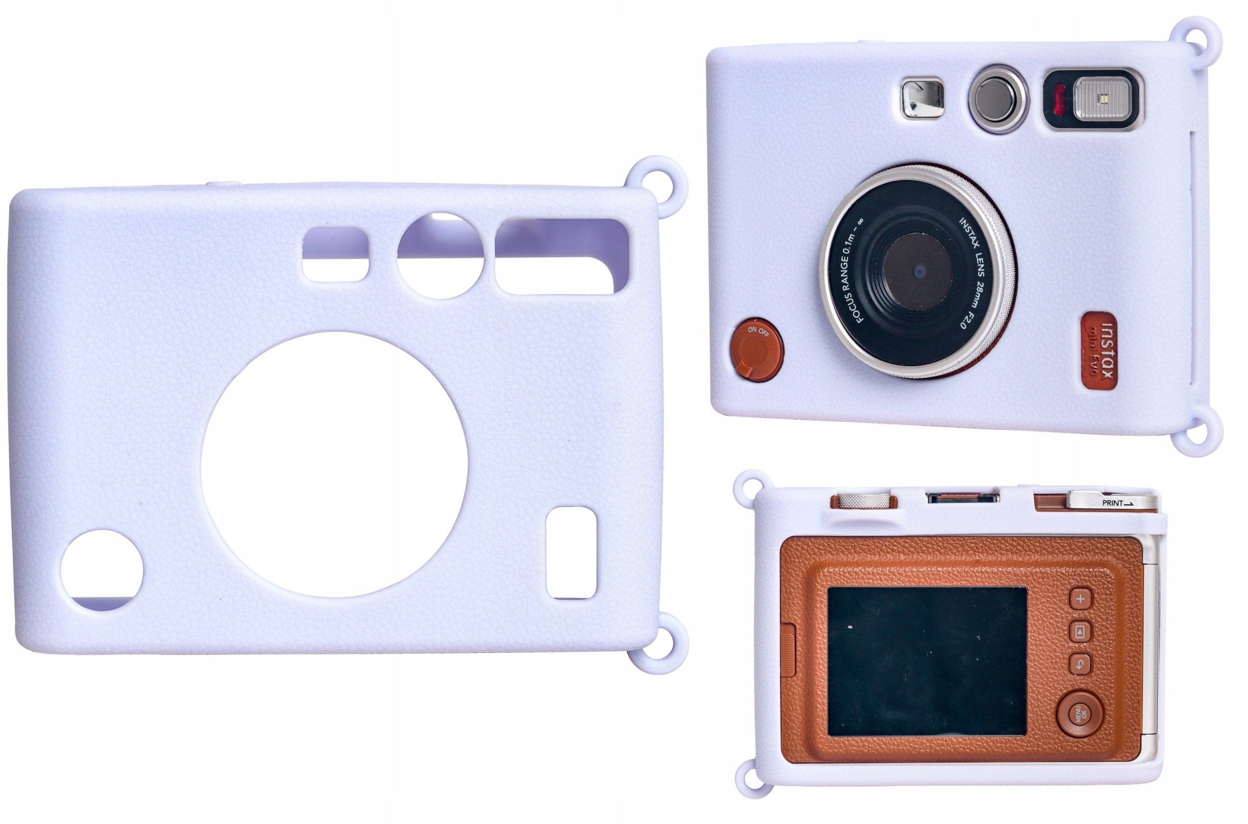 Futerał Etui Pokrowiec Case Silikon Fuji Fujifilm Instax Mini Evo / Fioletowy