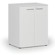 Szafy biurowe - Szafa biurowa z drzwiami PRIMO WHITE, 2 półki, 1027 x 800 x 640 mm, biały - miniaturka - grafika 1